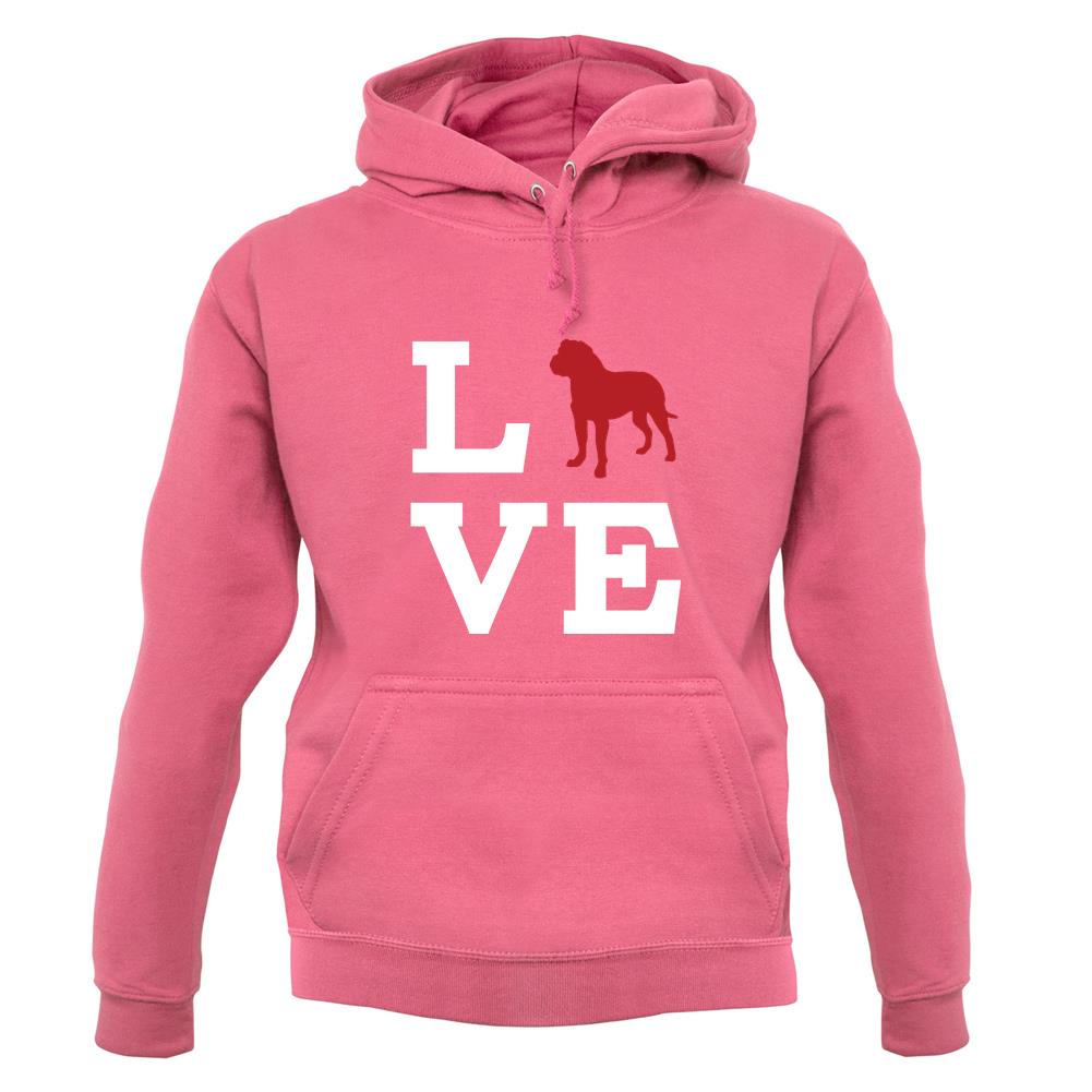 Love Bullmastiff Dog Silhouette unisex hoodie Love Bullmastiff Dog Silhouette unisex hoodie