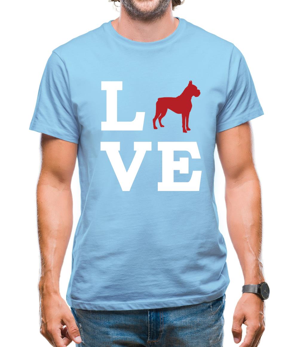 Love Cane Corso Dog Silhouette Mens T-Shirt Love Cane Corso Dog Silhouette Mens T-Shirt