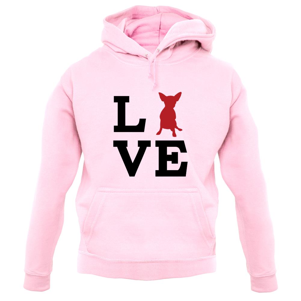 Love Chihuahua Dog Silhouette unisex hoodie Love Chihuahua Dog Silhouette unisex hoodie