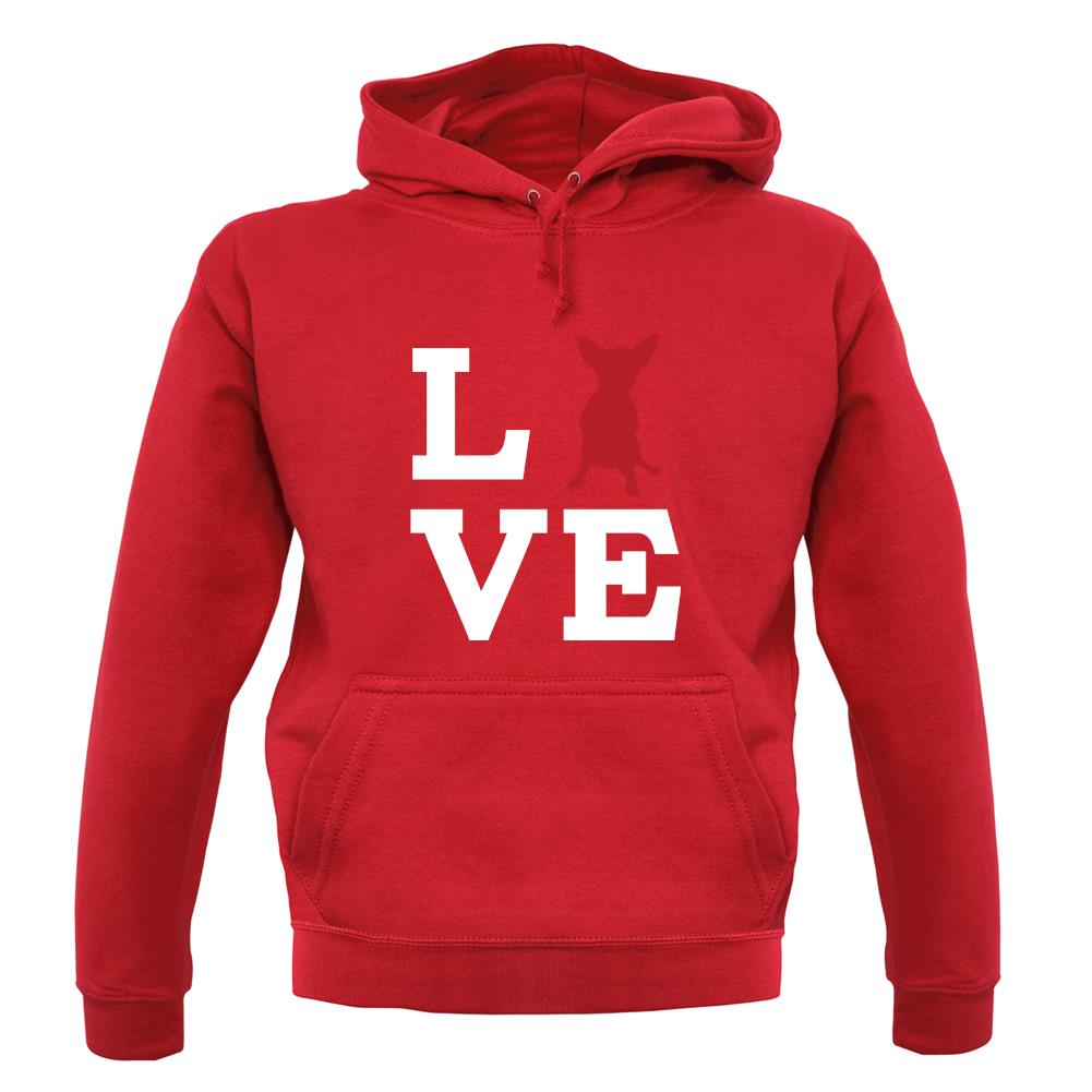 Love Chihuahua Dog Silhouette unisex hoodie Love Chihuahua Dog Silhouette unisex hoodie