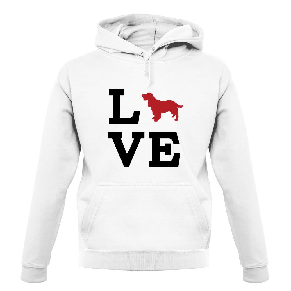 Love Cocker Spaniel Dog Silhouette unisex hoodie Love Cocker Spaniel Dog Silhouette unisex hoodie