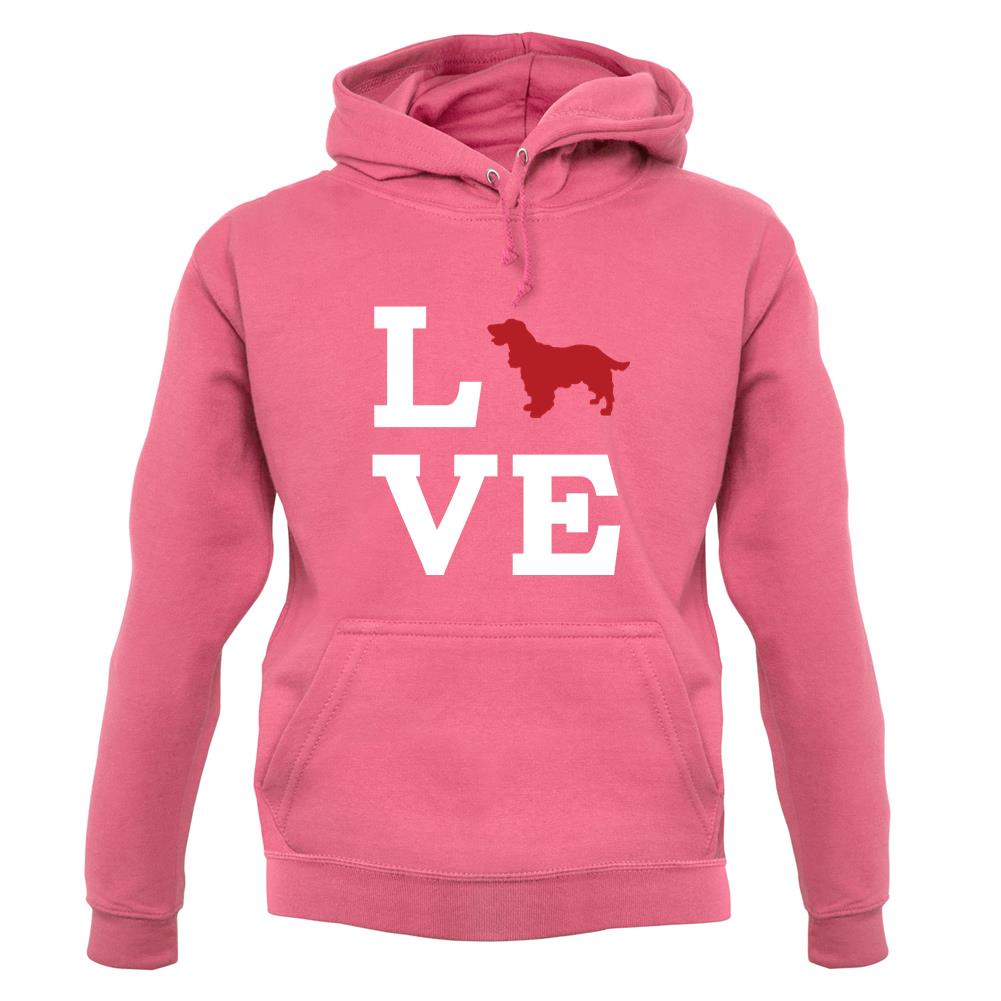 Love Cocker Spaniel Dog Silhouette unisex hoodie Love Cocker Spaniel Dog Silhouette unisex hoodie