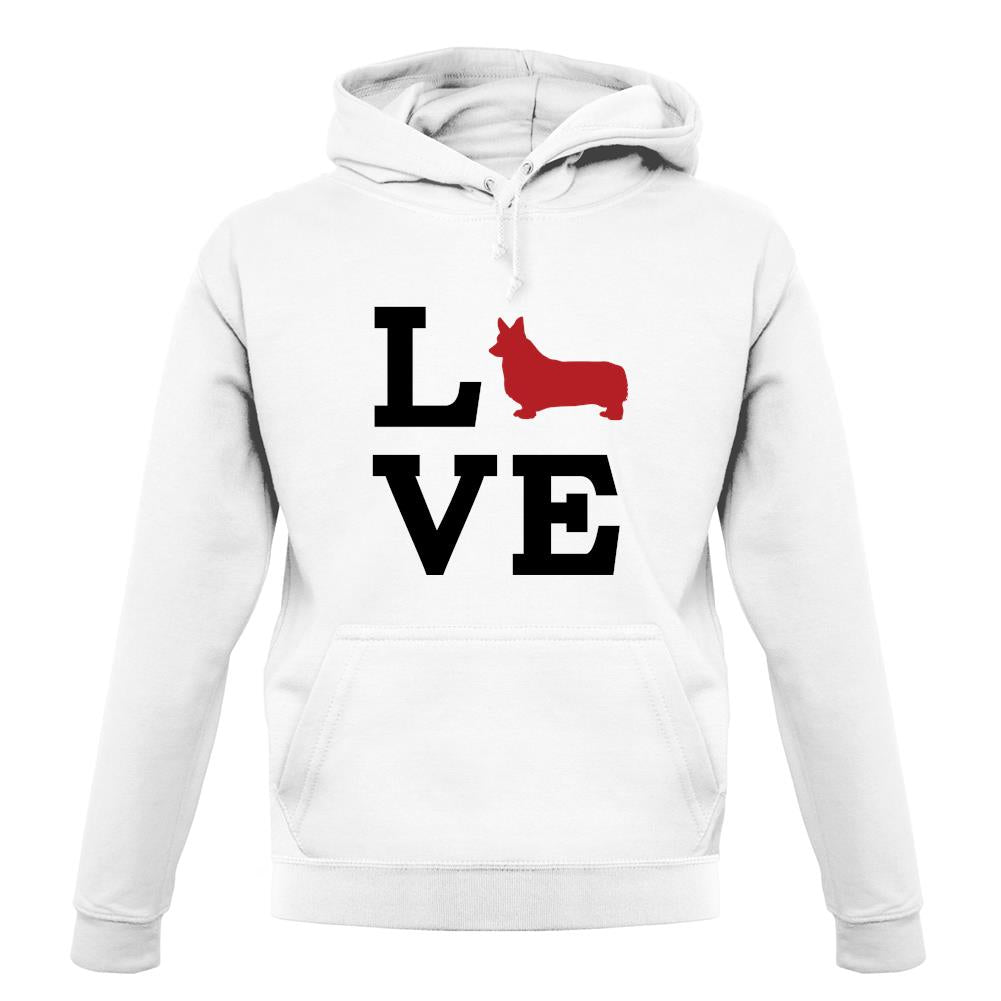 Love Corgi Dog Silhouette unisex hoodie Love Corgi Dog Silhouette unisex hoodie