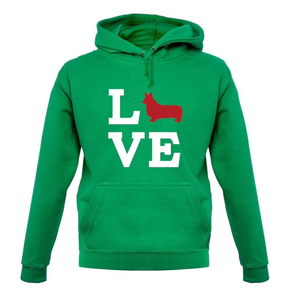 Love Corgi Dog Silhouette unisex hoodie Love Corgi Dog Silhouette unisex hoodie