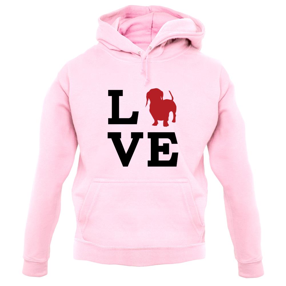 Love Dachshund Dog Silhouette unisex hoodie Love Dachshund Dog Silhouette unisex hoodie