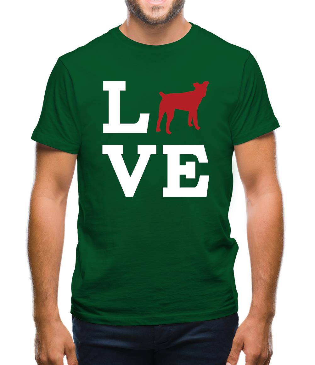 Love Jack Russell Terrier Dog Silhouette Mens T-Shirt Love Jack Russell Terrier Dog Silhouette Mens T-Shirt