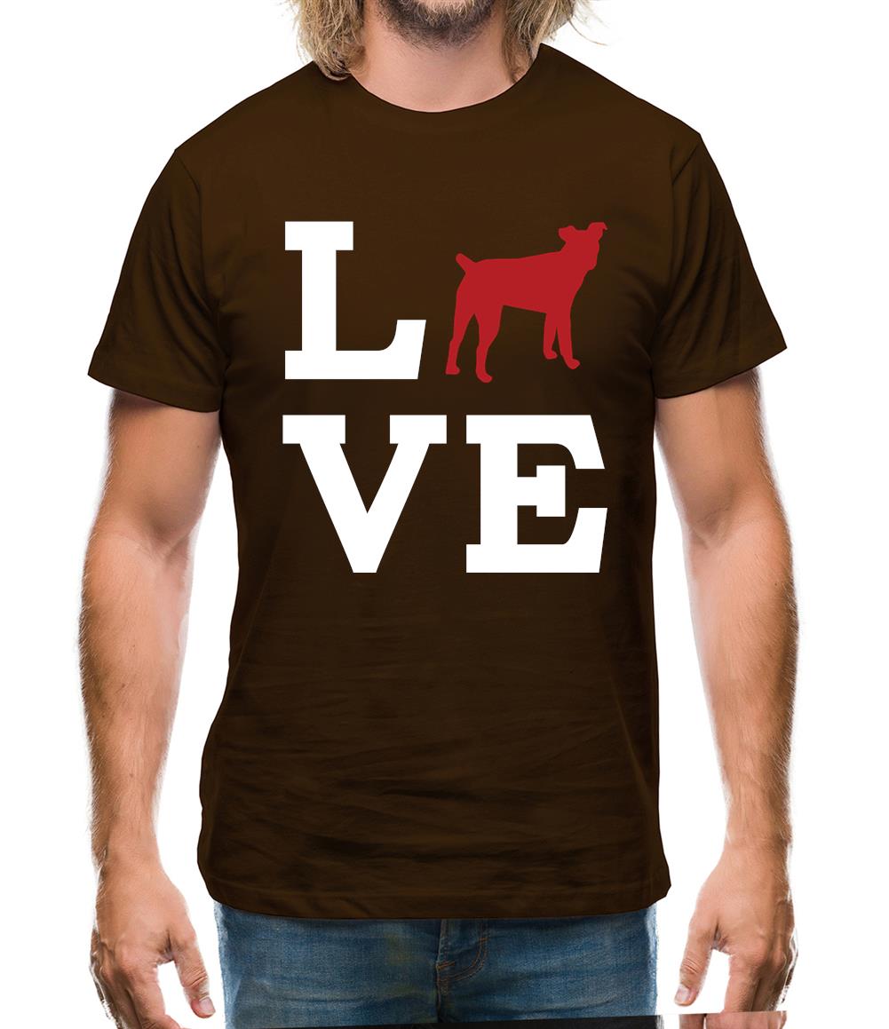 Love Jack Russell Terrier Dog Silhouette Mens T-Shirt Love Jack Russell Terrier Dog Silhouette Mens T-Shirt