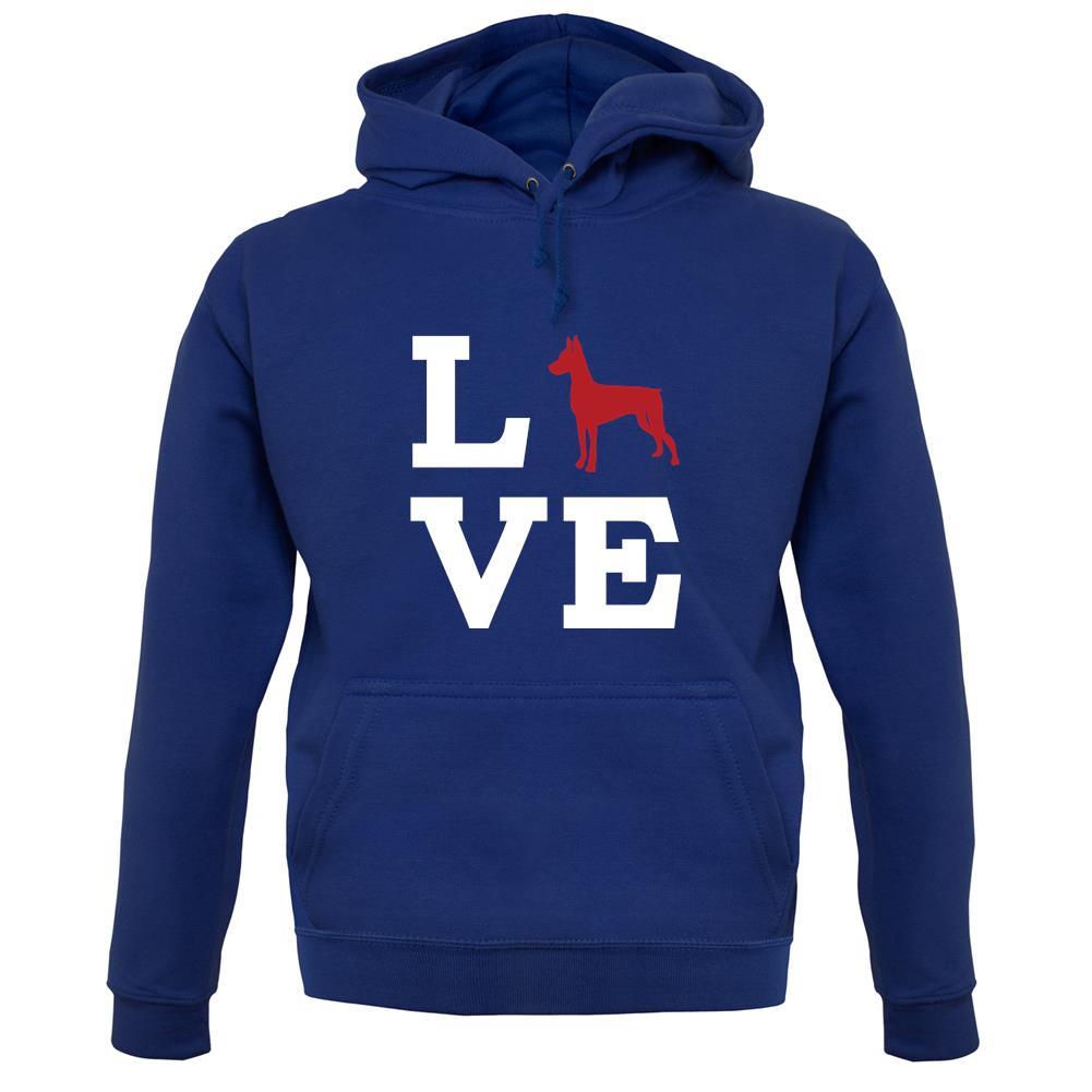 Love Min Pin Dog Silhouette unisex hoodie Love Min Pin Dog Silhouette unisex hoodie