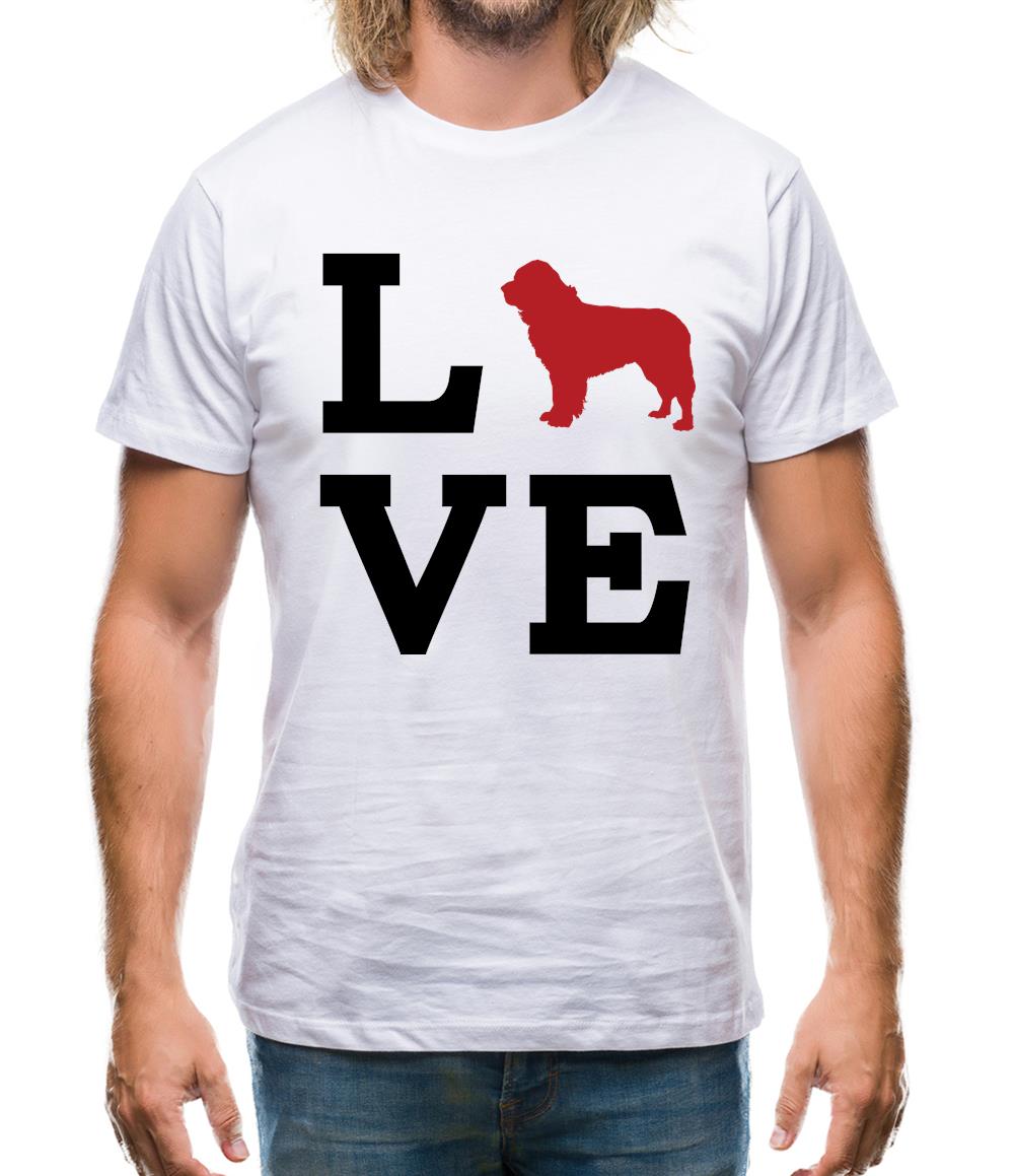 Love Newfoundland Dog Silhouette Mens T-Shirt Love Newfoundland Dog Silhouette Mens T-Shirt