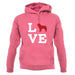 Love Newfoundland Dog Silhouette unisex hoodie Love Newfoundland Dog Silhouette unisex hoodie