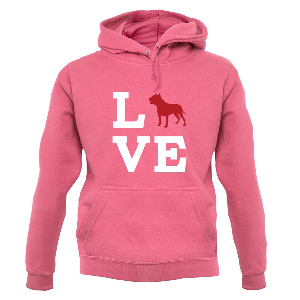 Love Pitbull Dog Silhouette unisex hoodie Love Pitbull Dog Silhouette unisex hoodie