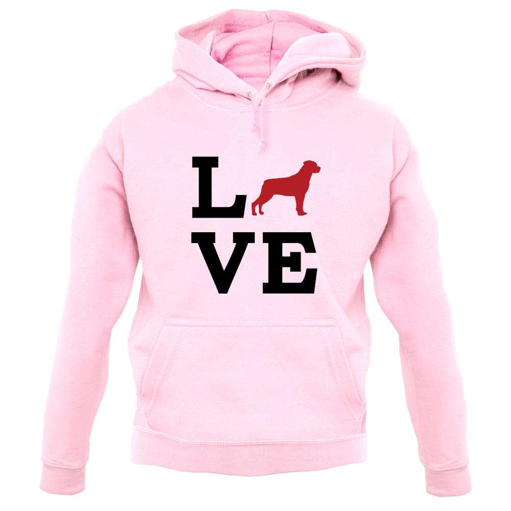 Love Rottweiler Dog Silhouette unisex hoodie Love Rottweiler Dog Silhouette unisex hoodie