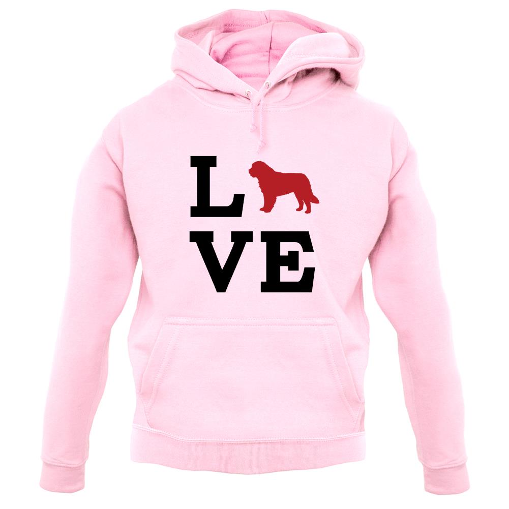 Love St Bernard Dog Silhouette unisex hoodie Love St Bernard Dog Silhouette unisex hoodie