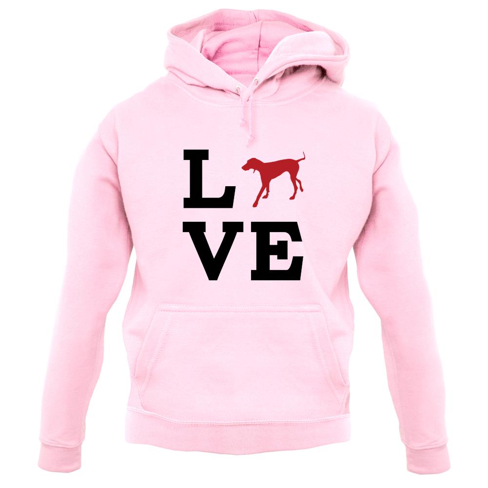 Love Weimaraner Dog Silhouette unisex hoodie Love Weimaraner Dog Silhouette unisex hoodie