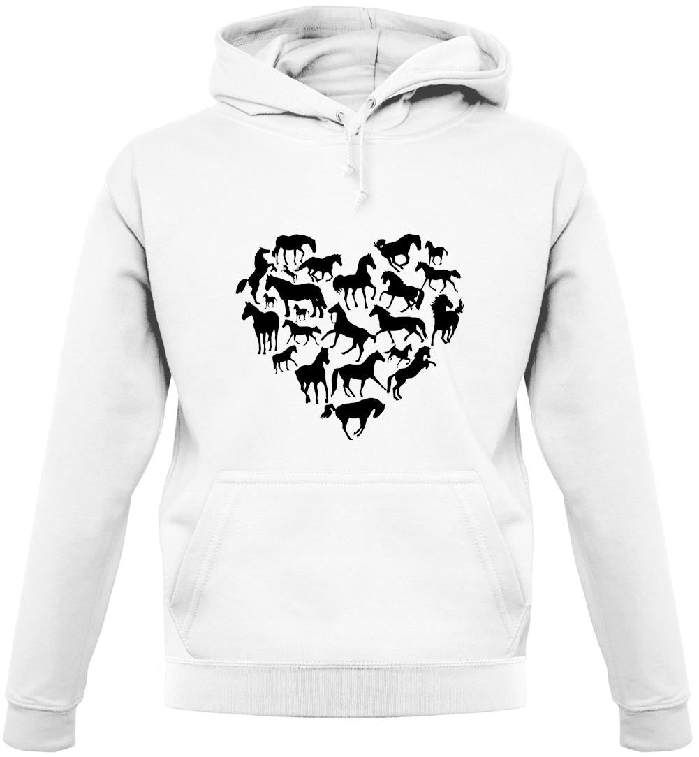 Love Heart Horse Unisex Hoodie Love Heart Horse Unisex Hoodie