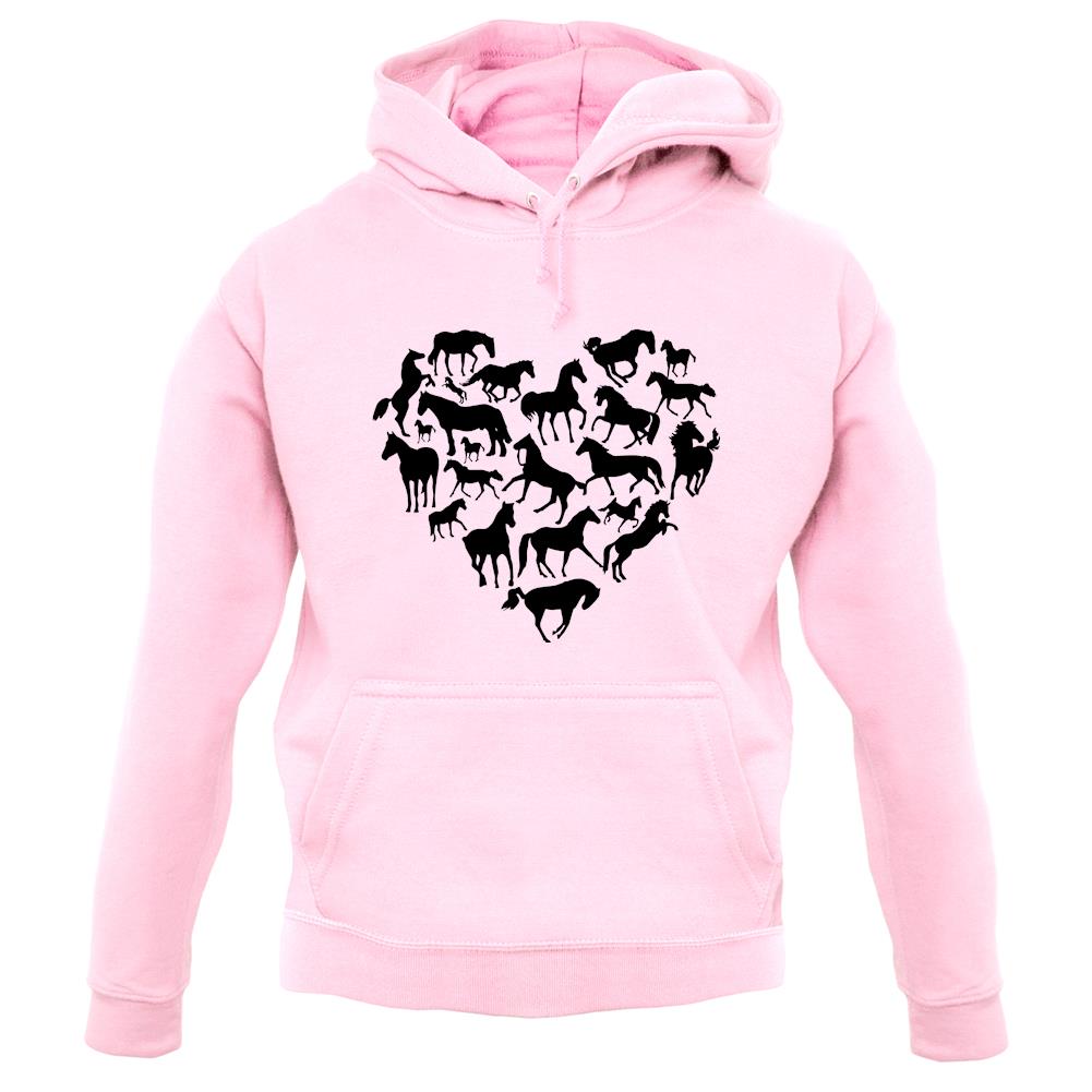 Love Heart Horse Unisex Hoodie Love Heart Horse Unisex Hoodie