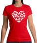 Love Heart Horse Womens T-Shirt Love Heart Horse Womens T-Shirt
