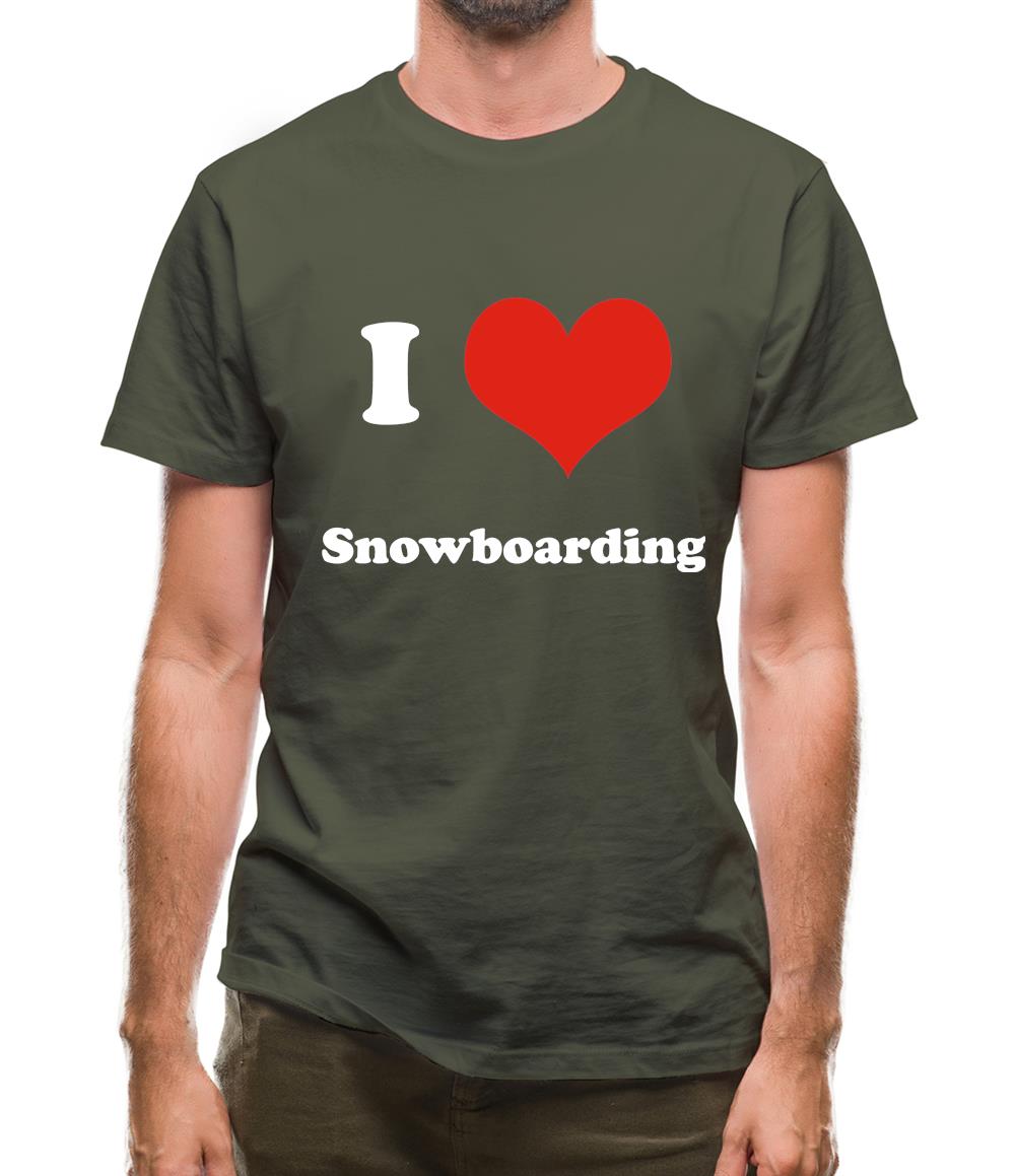 I Love Snowboarding Mens T-Shirt I Love Snowboarding Mens T-Shirt