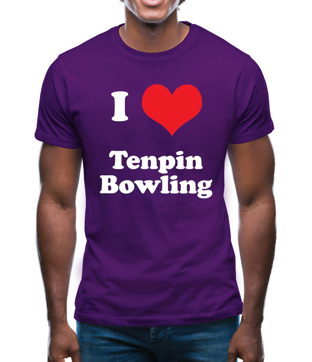 I Love Tenpin Bowling Mens T-Shirt I Love Tenpin Bowling Mens T-Shirt