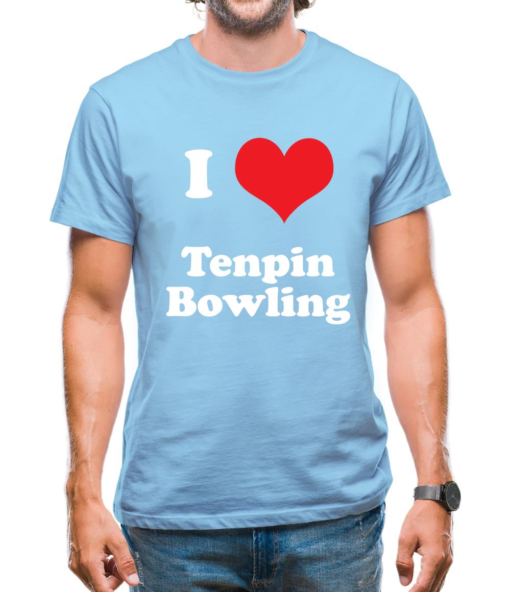 I Love Tenpin Bowling Mens T-Shirt I Love Tenpin Bowling Mens T-Shirt