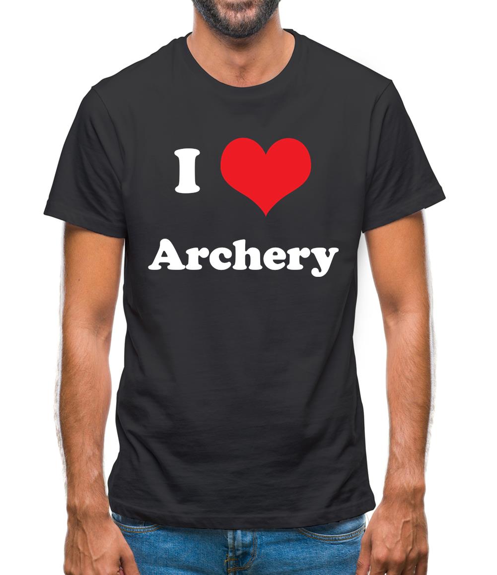 I Love Archery Mens T-Shirt I Love Archery Mens T-Shirt