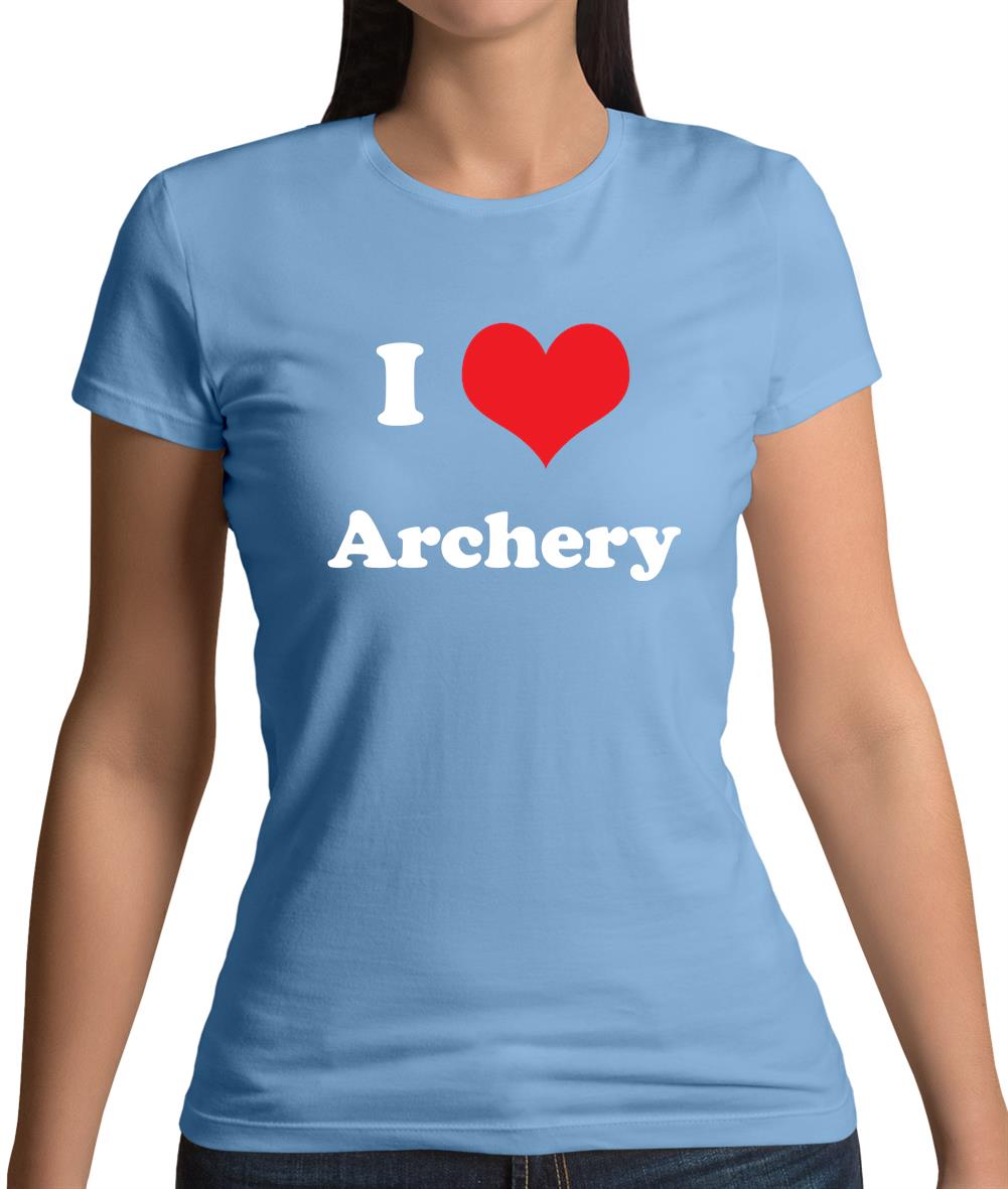 I Love Archery Womens T-Shirt I Love Archery Womens T-Shirt