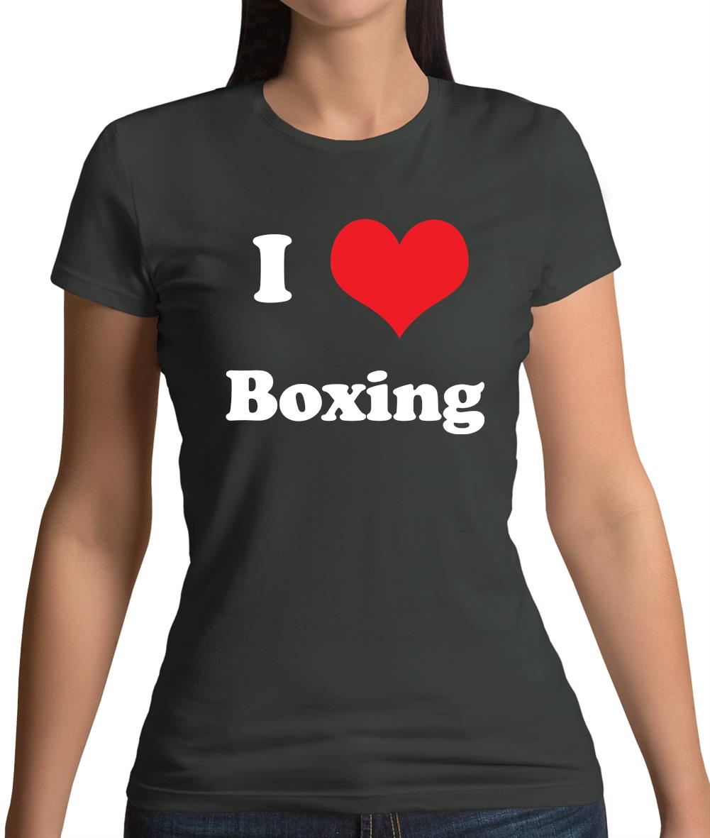 I Love Boxing Womens T-Shirt I Love Boxing Womens T-Shirt