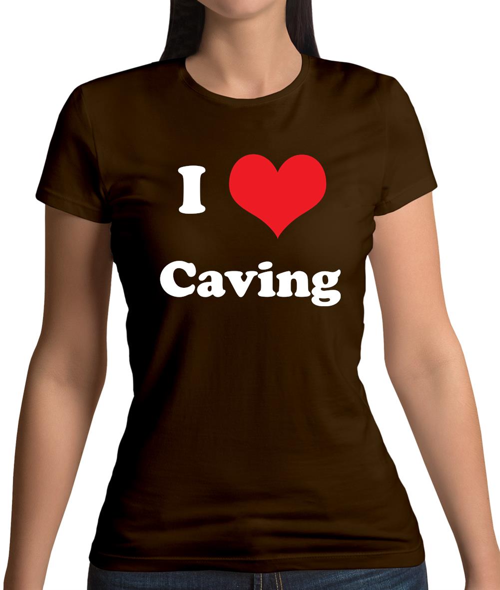 I Love Caving Womens T-Shirt I Love Caving Womens T-Shirt