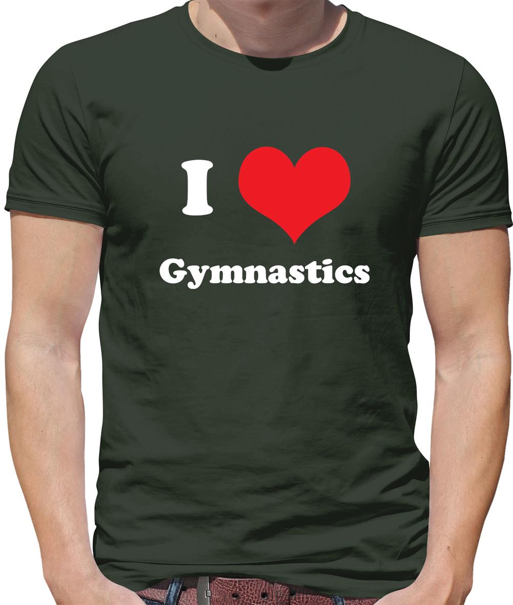 Dressdown I Love Gymnastics Mens T-Shirt Dressdown I Love Gymnastics Mens T-Shirt