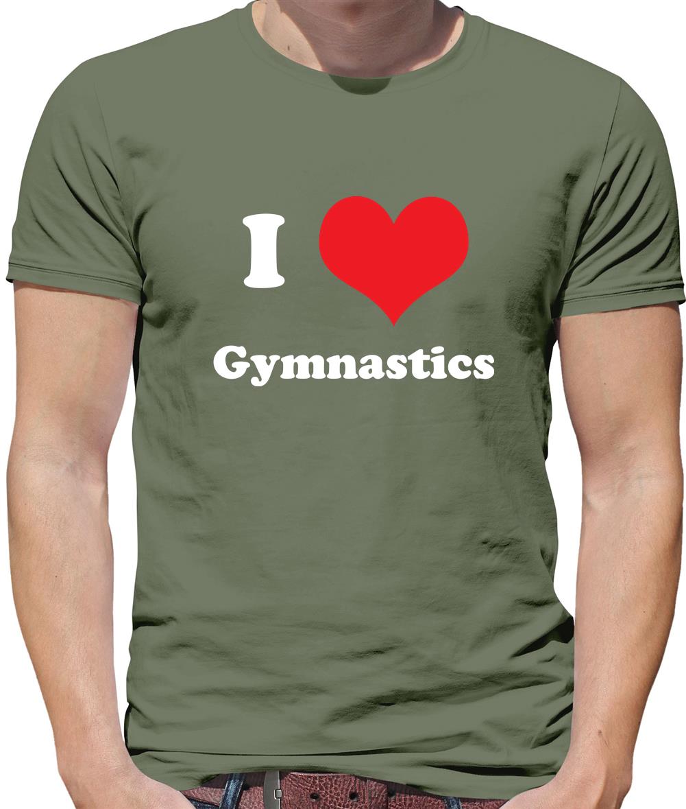 Dressdown I Love Gymnastics Mens T-Shirt Dressdown I Love Gymnastics Mens T-Shirt