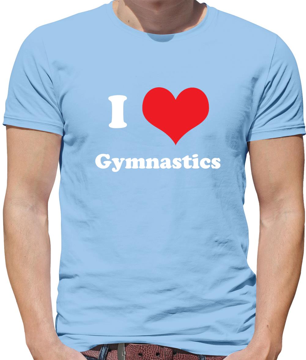 Dressdown I Love Gymnastics Mens T-Shirt Dressdown I Love Gymnastics Mens T-Shirt