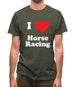 I Love Horse Racing Mens T-Shirt I Love Horse Racing Mens T-Shirt