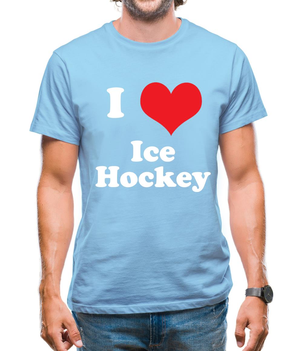I Love Ice Hockey Mens T-Shirt I Love Ice Hockey Mens T-Shirt