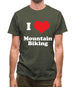 I Love Mountain Biking Mens T-Shirt I Love Mountain Biking Mens T-Shirt
