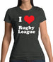 I Love Rugby League Womens T-Shirt I Love Rugby League Womens T-Shirt