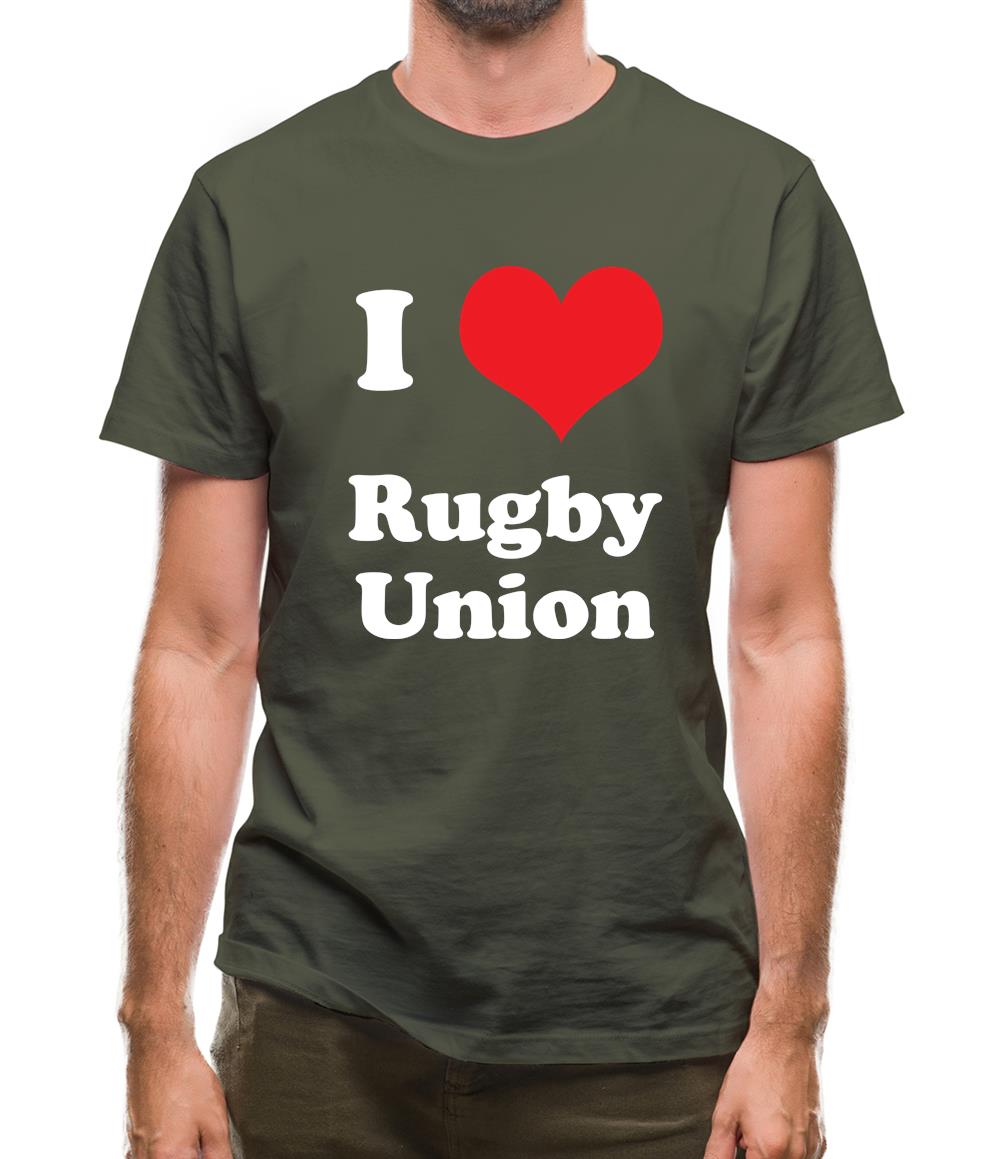 I Love Rugby Union Mens T-Shirt I Love Rugby Union Mens T-Shirt