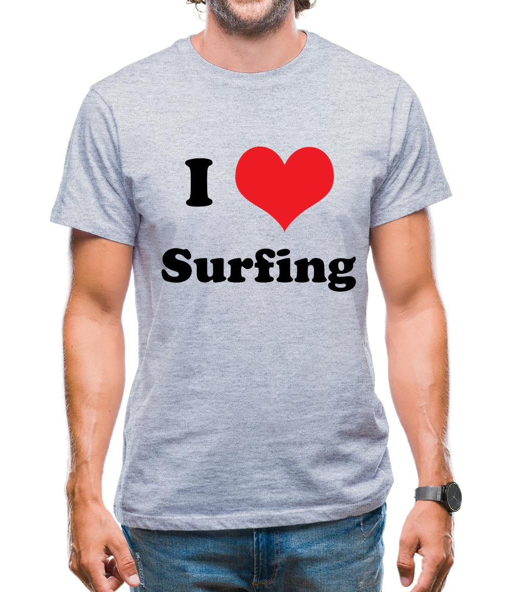 I Love Surfing Mens T-Shirt I Love Surfing Mens T-Shirt