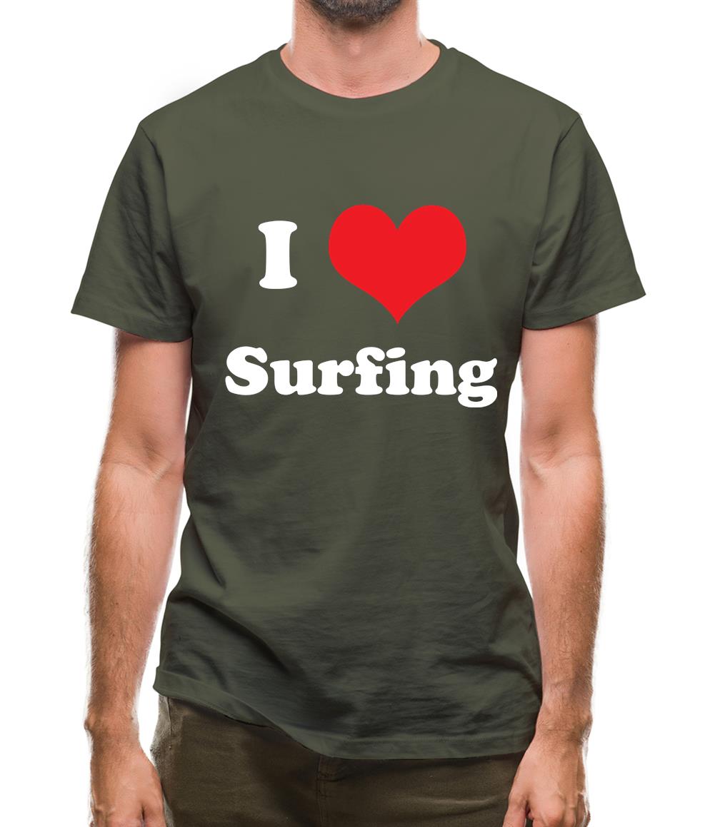I Love Surfing Mens T-Shirt I Love Surfing Mens T-Shirt