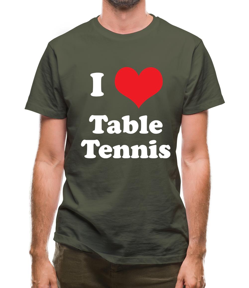 I Love Table Tennis Mens T-Shirt I Love Table Tennis Mens T-Shirt
