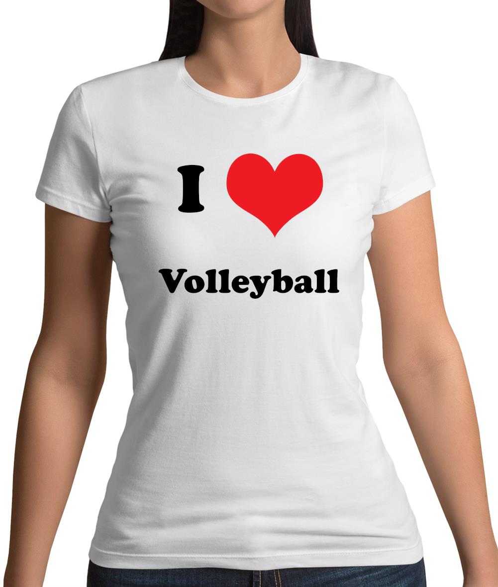 I Love Volleyball Womens T-Shirt I Love Volleyball Womens T-Shirt