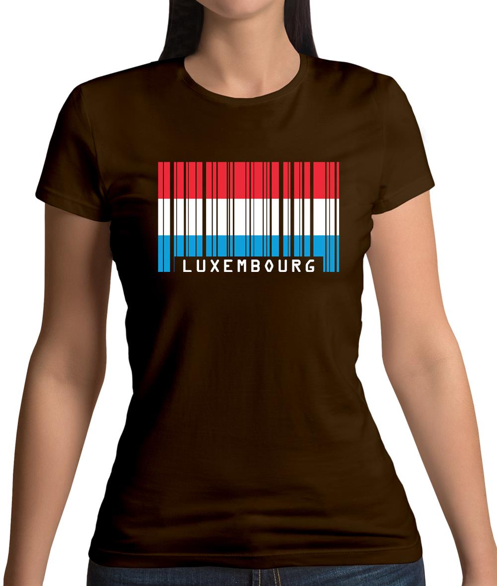 Luxembourg Barcode Style Flag Womens T-Shirt Luxembourg Barcode Style Flag Womens T-Shirt