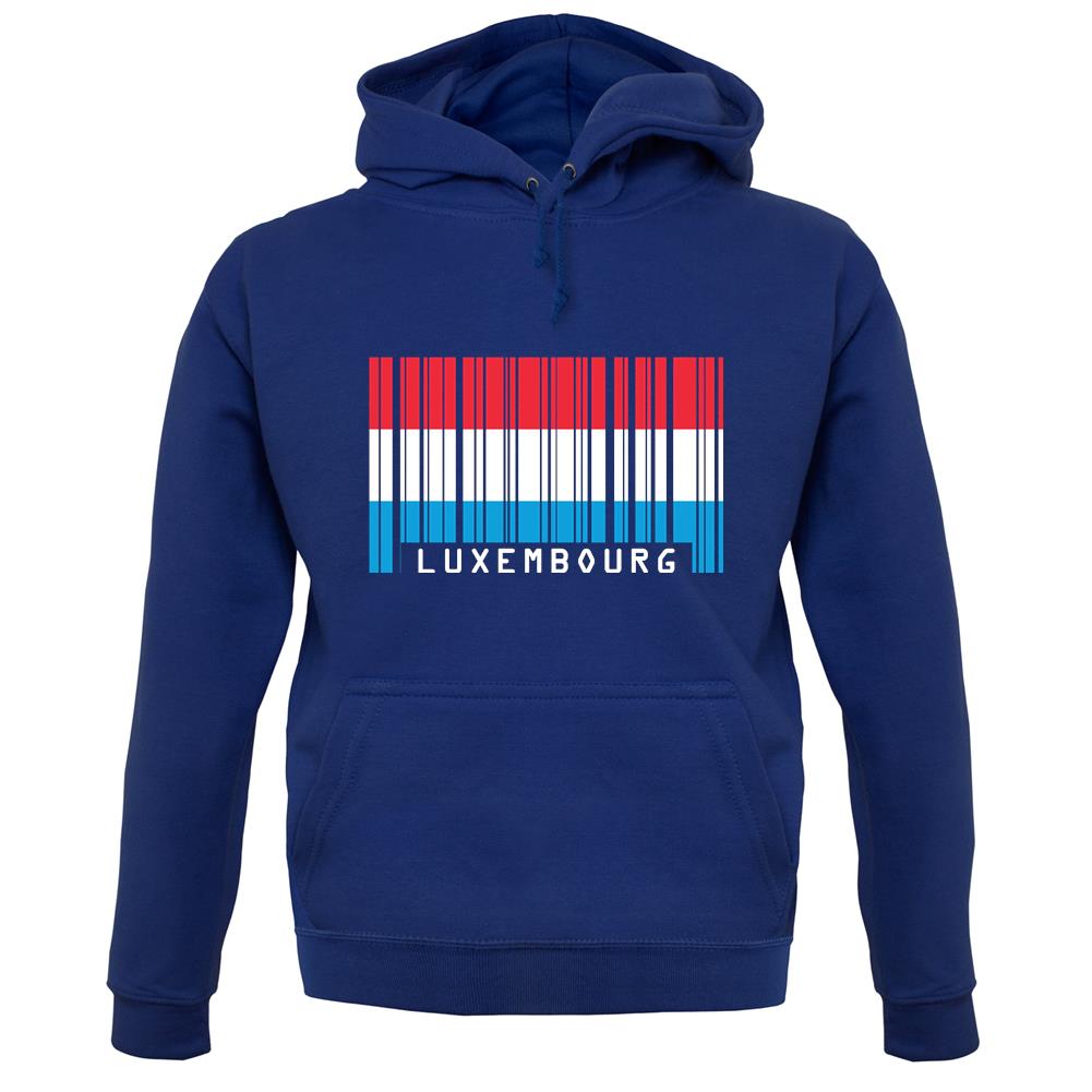 Luxembourg Barcode Style Flag unisex hoodie Luxembourg Barcode Style Flag unisex hoodie