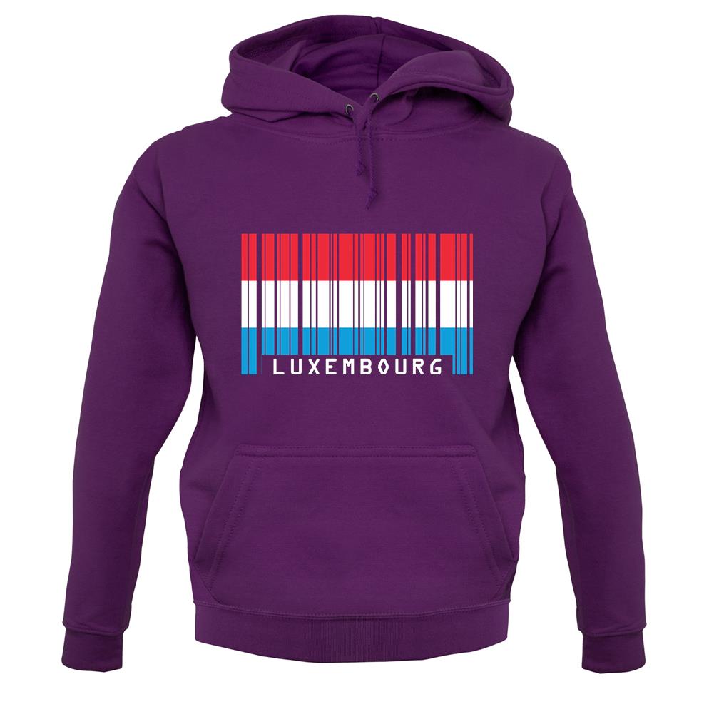 Luxembourg Barcode Style Flag unisex hoodie Luxembourg Barcode Style Flag unisex hoodie