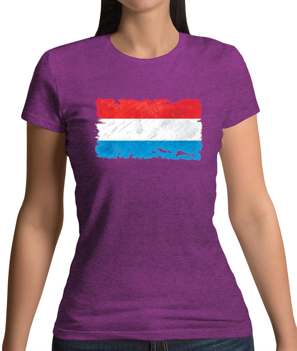 Luxembourg Grunge Style Flag Womens T-Shirt Luxembourg Grunge Style Flag Womens T-Shirt