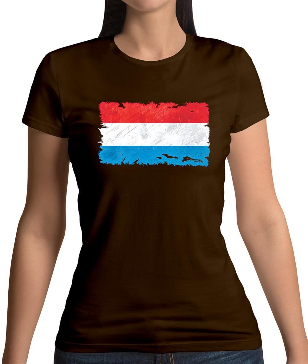 Luxembourg Grunge Style Flag Womens T-Shirt Luxembourg Grunge Style Flag Womens T-Shirt