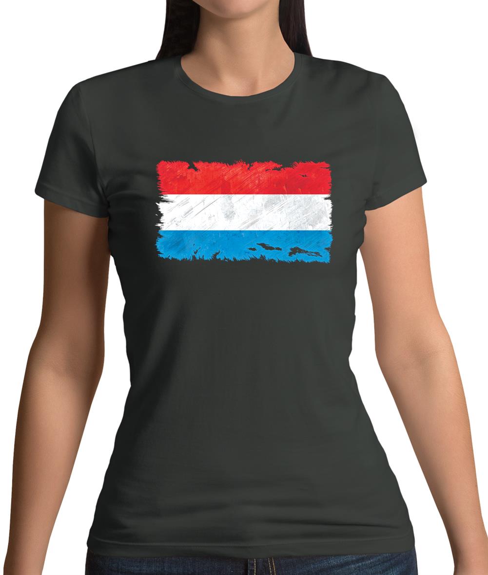 Luxembourg Grunge Style Flag Womens T-Shirt Luxembourg Grunge Style Flag Womens T-Shirt