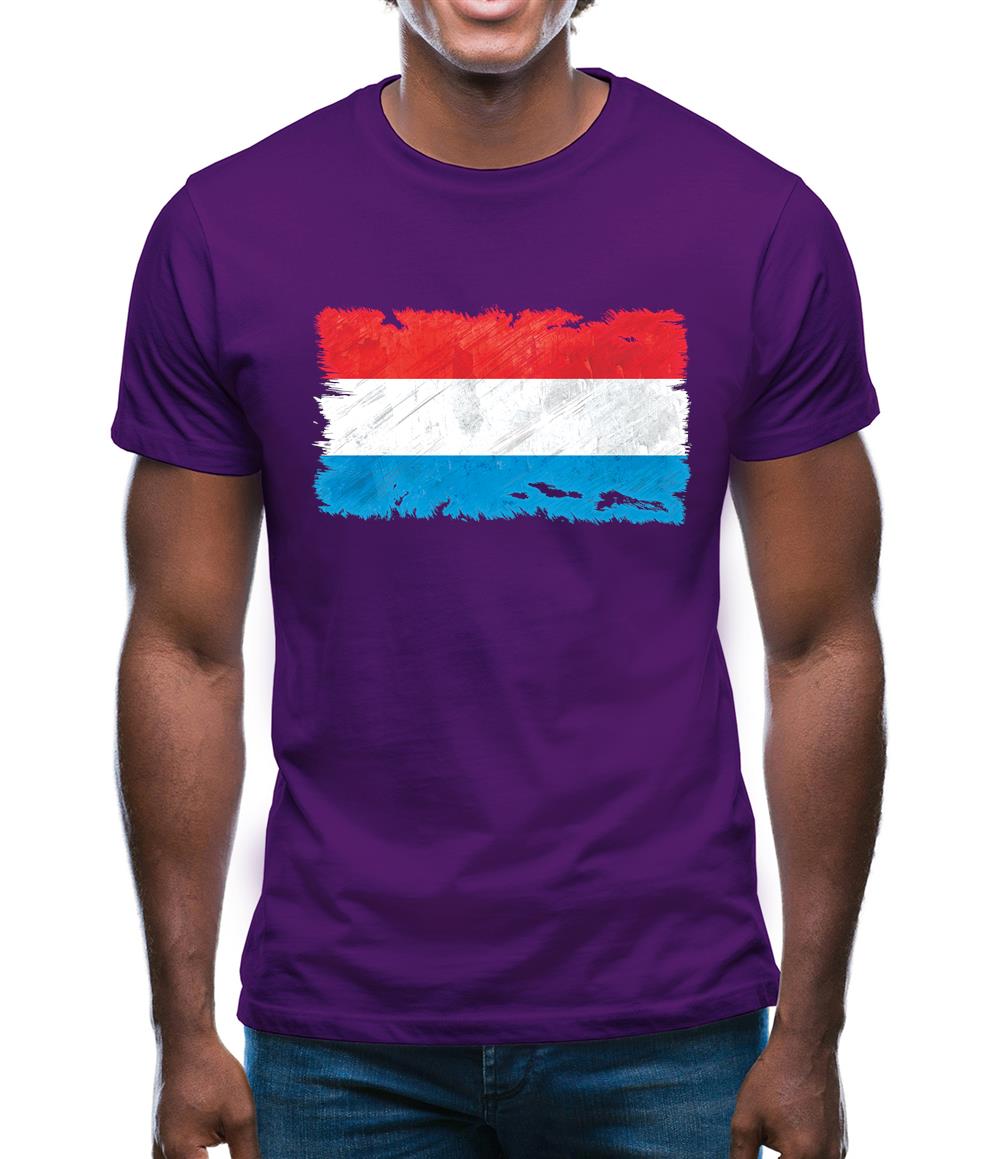 Luxembourg Grunge Style Flag Mens T-Shirt Luxembourg Grunge Style Flag Mens T-Shirt