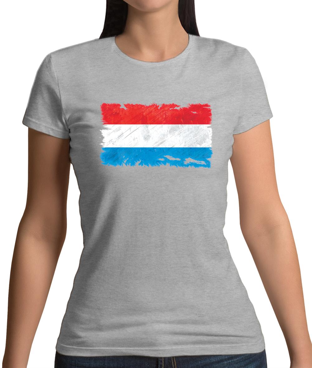 Luxembourg Grunge Style Flag Womens T-Shirt Luxembourg Grunge Style Flag Womens T-Shirt