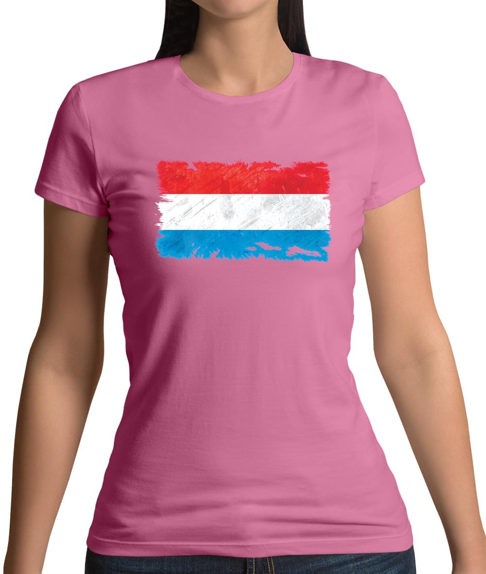 Luxembourg Grunge Style Flag Womens T-Shirt Luxembourg Grunge Style Flag Womens T-Shirt