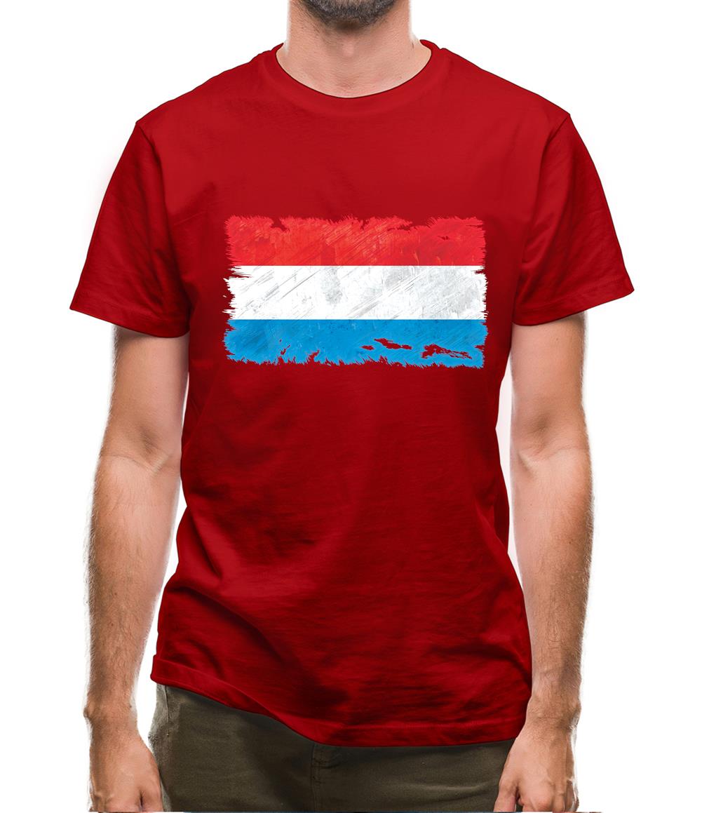 Luxembourg Grunge Style Flag Mens T-Shirt Luxembourg Grunge Style Flag Mens T-Shirt